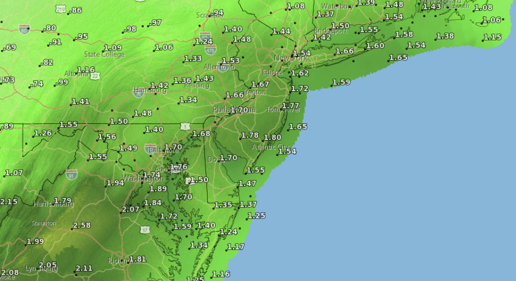 Forecast rain totals by early Wednesday morning, Nov. 21-22, 2023. (Credit: NWS)